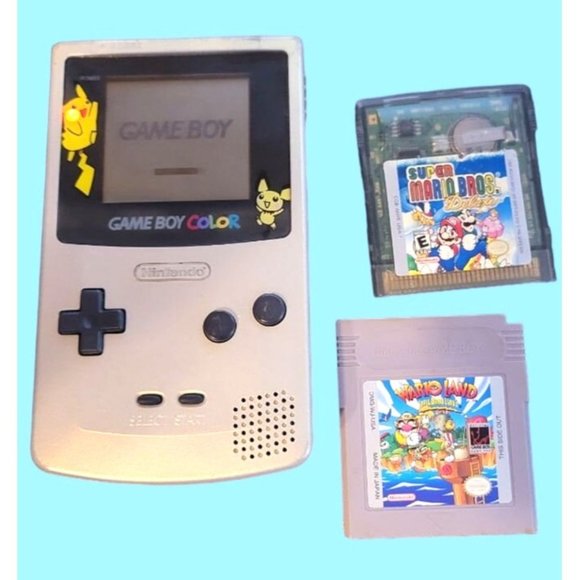 Gameboy Other - Gameboy Color Console Pokemon Special Pickachu Silver Gold Warioland Super Mario